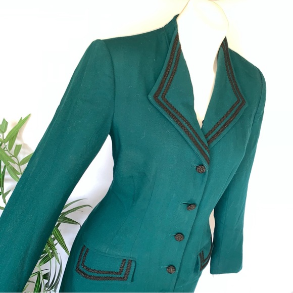 v i n t a g e :: Sophisticated Embroidered Longline Blazer Dress - Picture 13 of 13